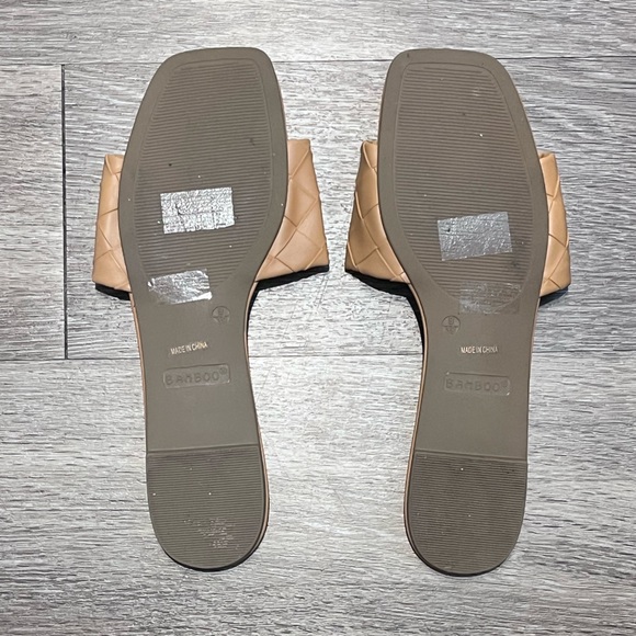 SOLD Bamboo | Braided Square Toe Slide Sandals Size 9 - Picture 3 of 3